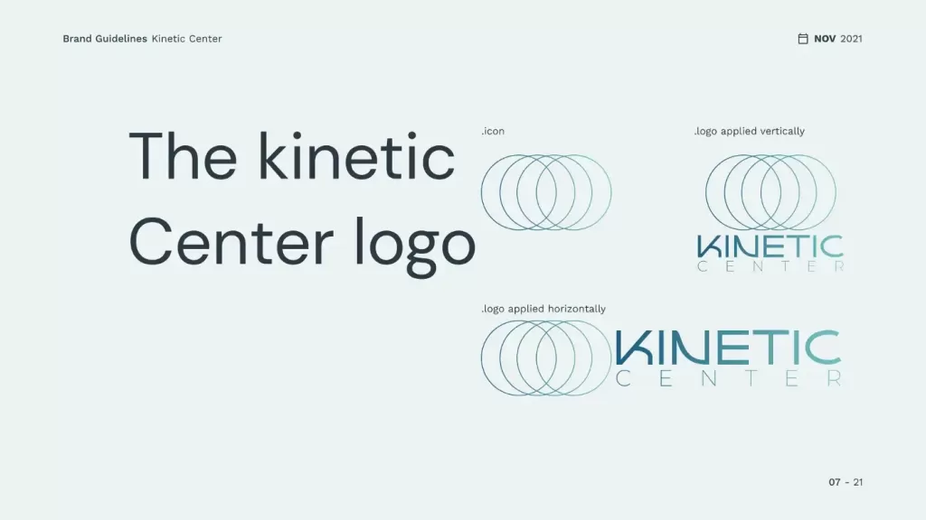 branding Kinetic Center 01 - Descubra como usamos UX para a criação do site da Kinetic Center, centro de saúde da Bélgica - 21 - Camaraux, consultoria em UX design, projetos centrados no usuário