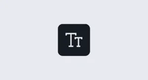 Símbolo simples representando a tipografia com as letras 'TT'.