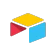 Ícone colorido representando a plataforma Airtable, com formas geométricas em vermelho, azul e amarelo.
