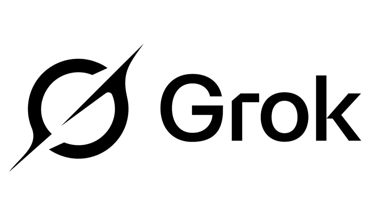 Logotipo da Grok em design moderno e minimalista com cores sólidas.