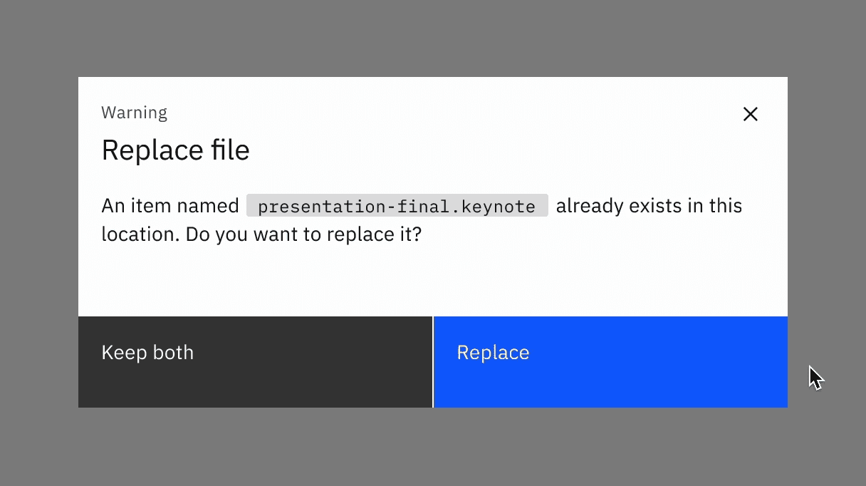 Como avaliar a qualidade de um Design System: critérios e diagnóstico | 2 | Camaraux, consultoria em UX design, projetos centrados no usuário Exemplo do IBM Carbon com indicador de carregamento dentro de um botão